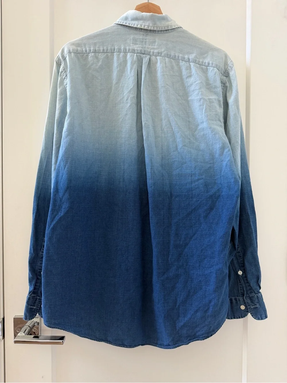 Polo Ralph Lauren Men's Classic Fit Dip-Dyed Shirt Blue Size L